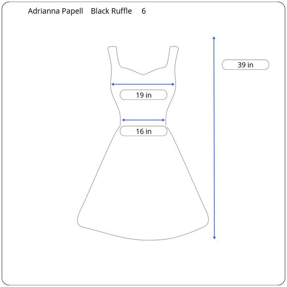 Adrianna Papell Pleated Ruffle Fit & Flare Dress Womens 6 Goth Lolita Doll - Picture 8 of 8